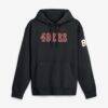 San Francisco 49ers Nike 80th Anniversary Goal Line Club Fleece Hoodie - Black - Front View