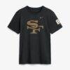 San Francisco 49ers Nike 80th Anniversary Third Down Stop T-Shirt - Black - Front View
