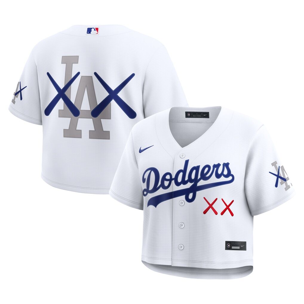 Los Angeles Dodgers Nike x KAWS Women's Cropped Replica Jersey