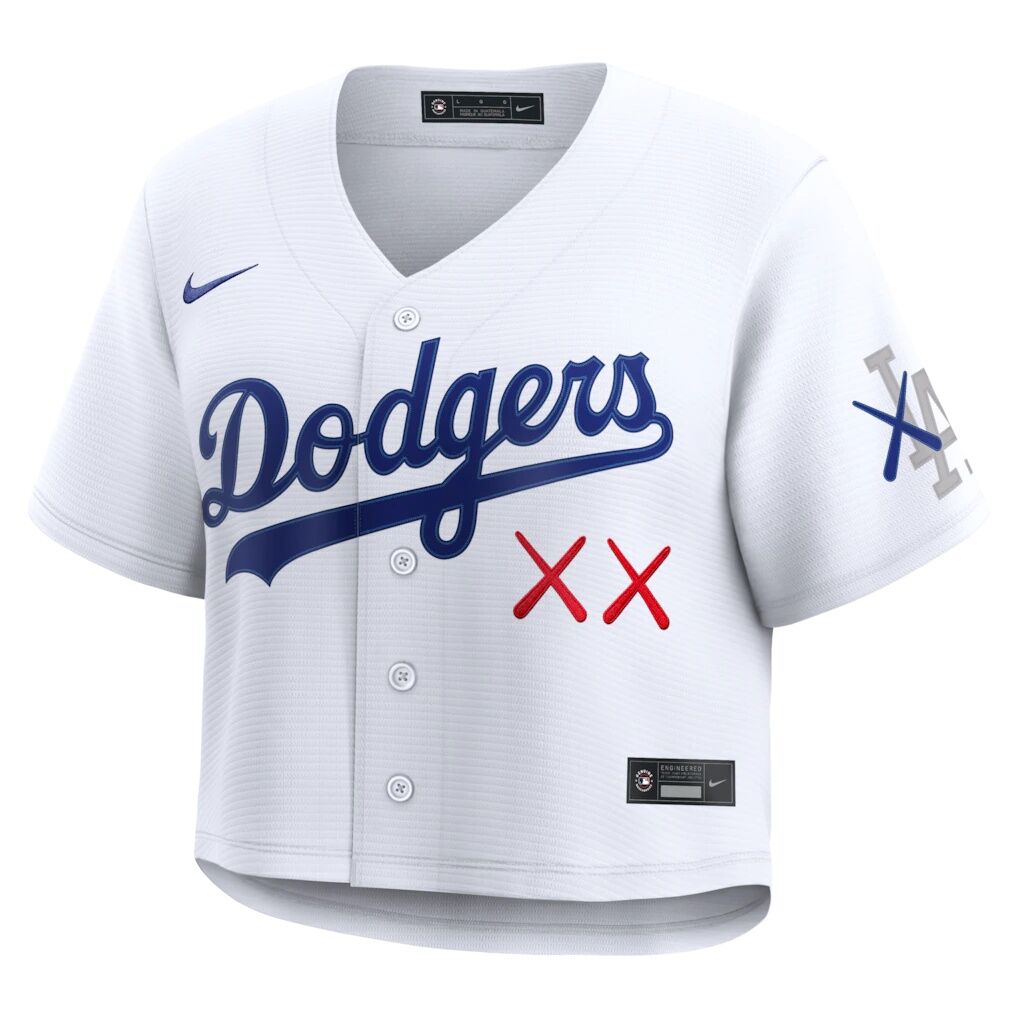 Los Angeles Dodgers Nike x KAWS Women's Cropped Replica Jersey