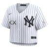 New York Yankees Nike x KAWS Women's Cropped Replica Jersey - White - Side View