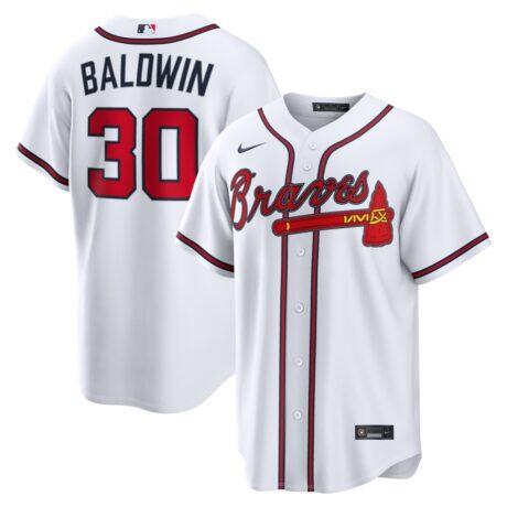 Drake Baldwin Atlanta Braves Nike Home Replica Jersey - White - Front View