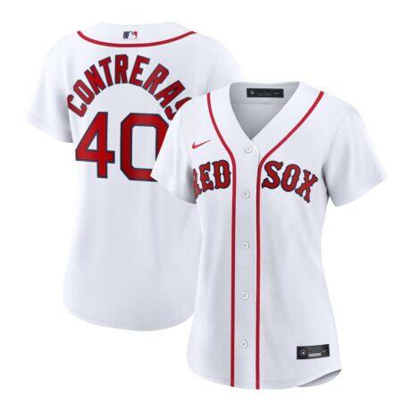 Willson Contreras Boston Red Sox Nike Women's Home Replica Jersey - White - Front View