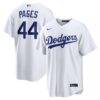 Andy Pages Los Angeles Dodgers Nike Home Replica Jersey - White - Front View