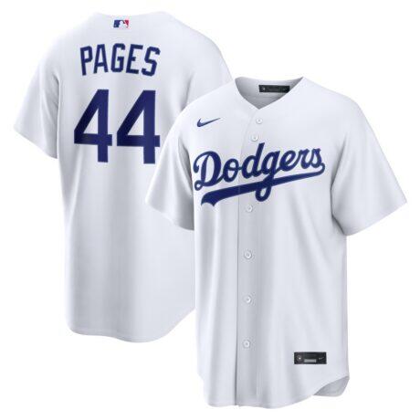 Andy Pages Los Angeles Dodgers Nike Home Replica Jersey - White - Front View
