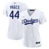 Andy Pages Los Angeles Dodgers Nike Women's Home Replica Jersey - White - Front View