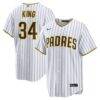 Michael King San Diego Padres Nike Home Replica Jersey - White - Front View