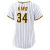 Michael King San Diego Padres Nike Women's Home Replica Jersey - White - Detail View