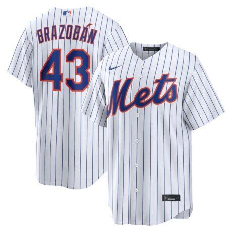 Huascar Brazobán New York Mets Nike Home Replica Jersey - White - Front View