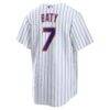 Brett Baty New York Mets Nike Home Replica Jersey - White - Detail View