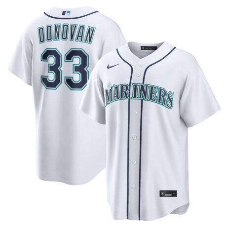 Brendan Donovan Seattle Mariners Nike Home Replica Jersey - White - Front View