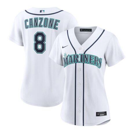 Dominic Canzone Seattle Mariners Nike Women's Home Replica Jersey - White - Front View