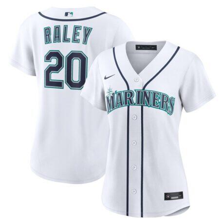 Luke Raley Seattle Mariners Nike Women's Home Replica Jersey - White - Front View