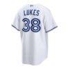 Nathan Lukes Toronto Blue Jays Nike Home Replica Jersey - White - Detail View