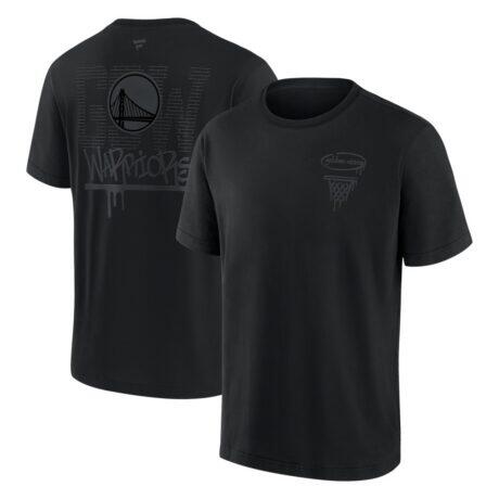 Golden State Warriors Fashion7 Blackout Heavyweight T-Shirt - - Front View