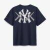 New York Yankees Nike x KAWS Elevated Max90 T-Shirt - Navy - Detail View