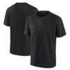 Detroit Tigers Fashion7 Black Out Heavyweight T-Shirt - - Front View