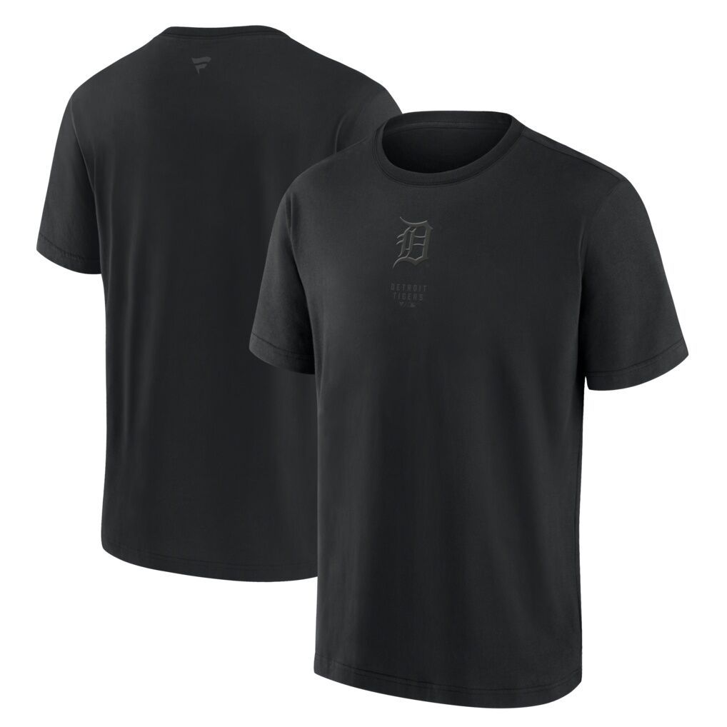 Detroit Tigers Fashion7 Black Out Heavyweight T-Shirt