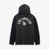 Los Angeles Dodgers Fashion7 Black Out Fleece Hoodie - - Detail View