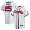 Andruw Jones Atlanta Braves Nike Home Replica 2026 Hall of Fame Patch Jersey - White - Front View