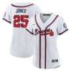Andruw Jones Atlanta Braves Nike Women's 2026 Baseball Hall of Fame Retired Player Replica Jersey - White - Front View