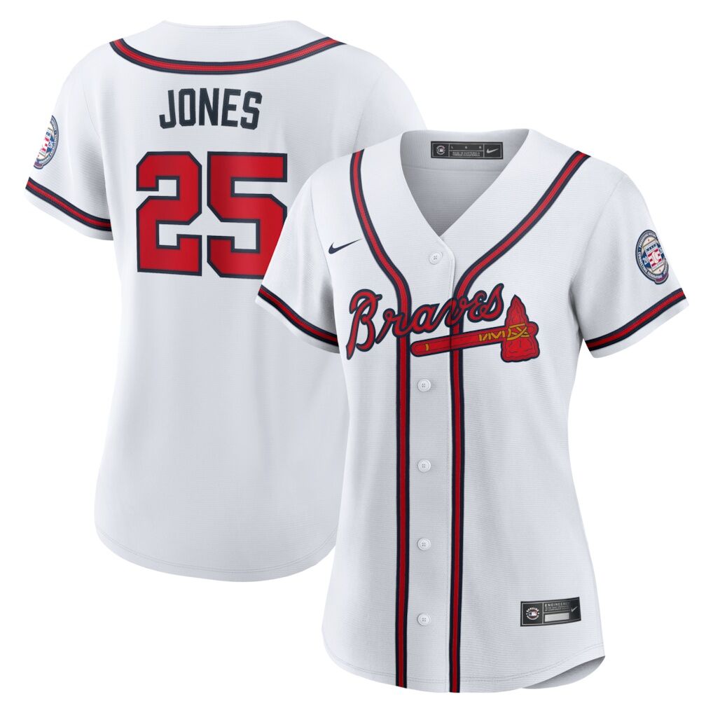 Andruw Jones Atlanta Braves Nike Women’s 2026 Baseball Hall of Fame Retired Player Replica Jersey