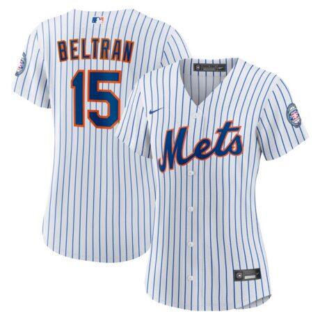 Carlos Beltran New York Mets Nike Women's 2026 Baseball Hall of Fame Retired Player Replica Jersey - White - Front View