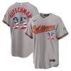 Fourth of July Baltimore Orioles Adley Rutschman Nike Gray USA 250 Stadium Jersey - - Front View