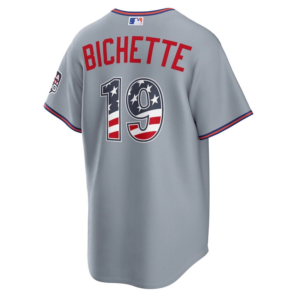 Fourth of July New York Mets Bo Bichette Nike Gray USA 250 Stadium Jersey