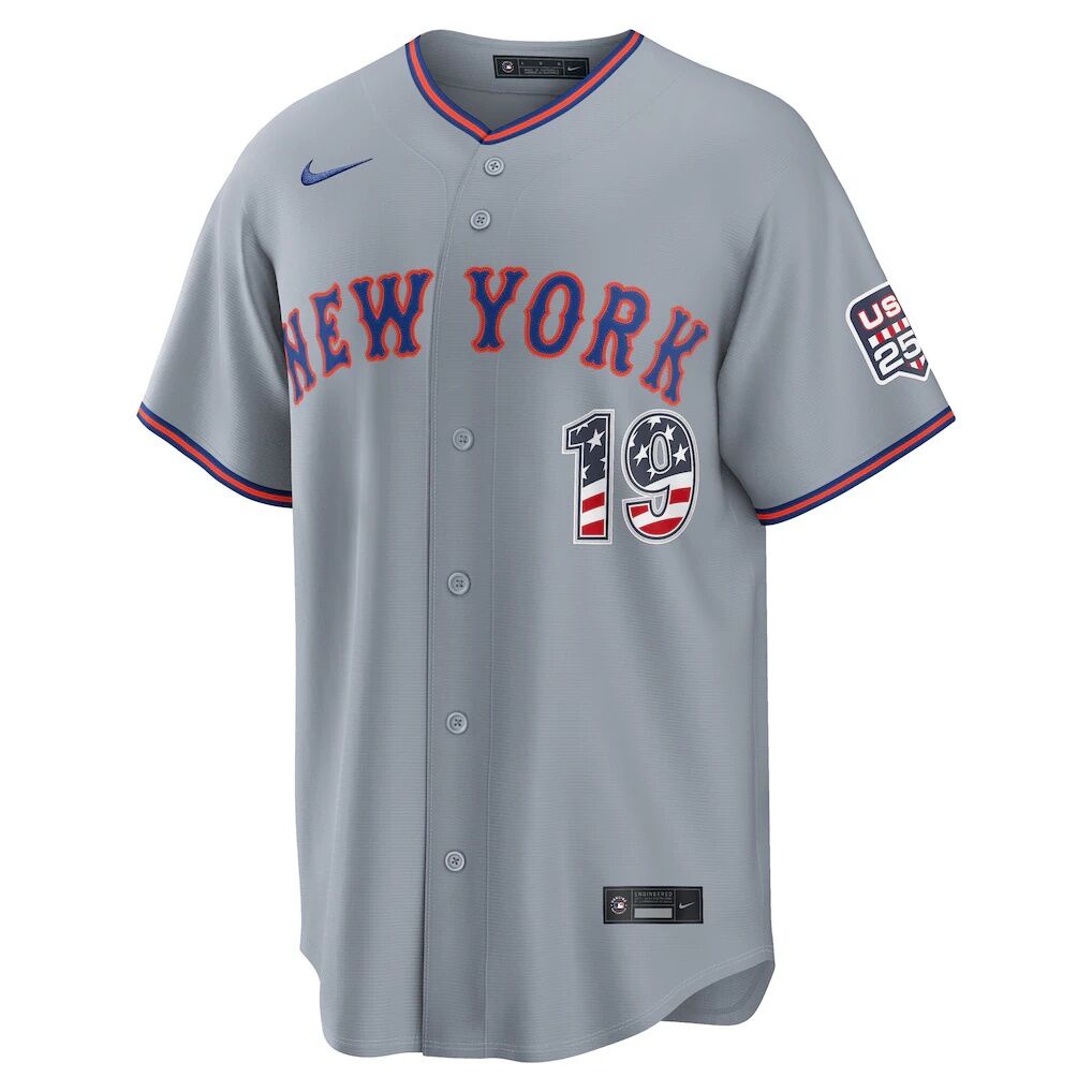 Fourth of July New York Mets Bo Bichette Nike Gray USA 250 Stadium Jersey