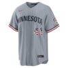 Fourth of July Minnesota Twins Joe Ryan Nike Gray USA 250 Stadium Jersey - - Side View