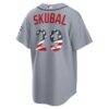 Fourth of July Detroit Tigers Tarik Skubal Nike Gray USA 250 Stadium Jersey - - Detail View