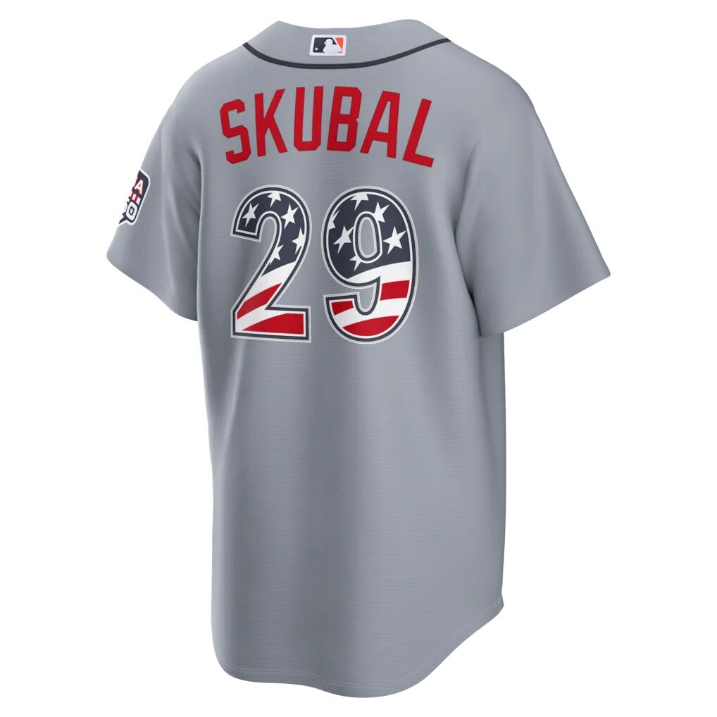Fourth of July Detroit Tigers Tarik Skubal Nike Gray USA 250 Stadium Jersey