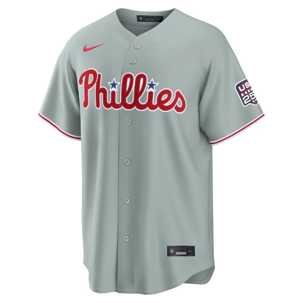 Fourth of July Philadelphia Phillies J.T. Realmuto Nike Gray USA 250 Stadium Jersey