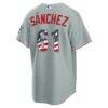 Fourth of July Philadelphia Phillies Cristopher Sanchez Nike Gray USA 250 Stadium Jersey - - Detail View