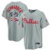 Fourth of July Philadelphia Phillies Kyle Schwarber Nike Gray USA 250 Stadium Jersey - - Front View