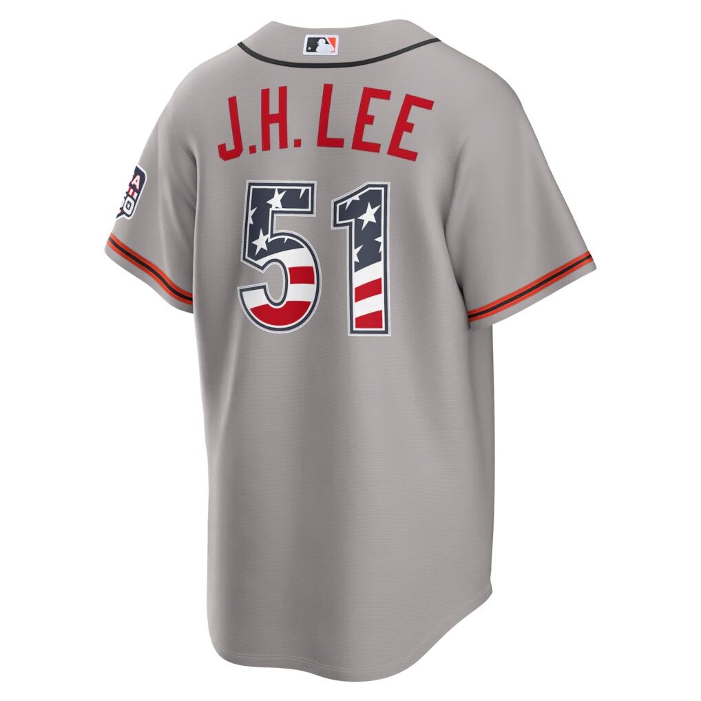 Fourth of July San Francisco Giants Jung Hoo Lee Nike Gray USA 250 Stadium Jersey