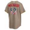 Fourth of July San Diego Padres Manny Machado Nike Sand USA 250 Stadium Jersey - - Detail View