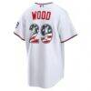 Fourth of July Washington Nationals James Wood Nike White USA 250 Stadium Jersey - - Detail View