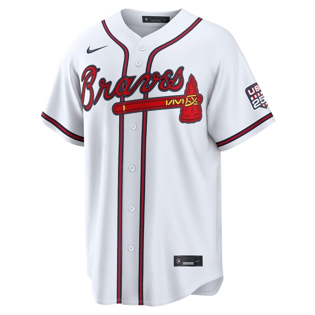 Fourth of July Atlanta Braves Ronald Acuña Jr. Nike White USA 250 Stadium Jersey