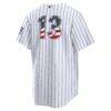 Fourth of July New York Yankees Jazz Chisholm Jr. Nike White USA 250 Stadium Jersey - - Detail View