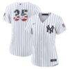 Fourth of July Women's New York Yankees Cody Bellinger Nike White USA 250 Stadium Jersey - - Front View