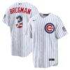Fourth of July Chicago Cubs Alex Bregman Nike White USA 250 Stadium Jersey - - Front View