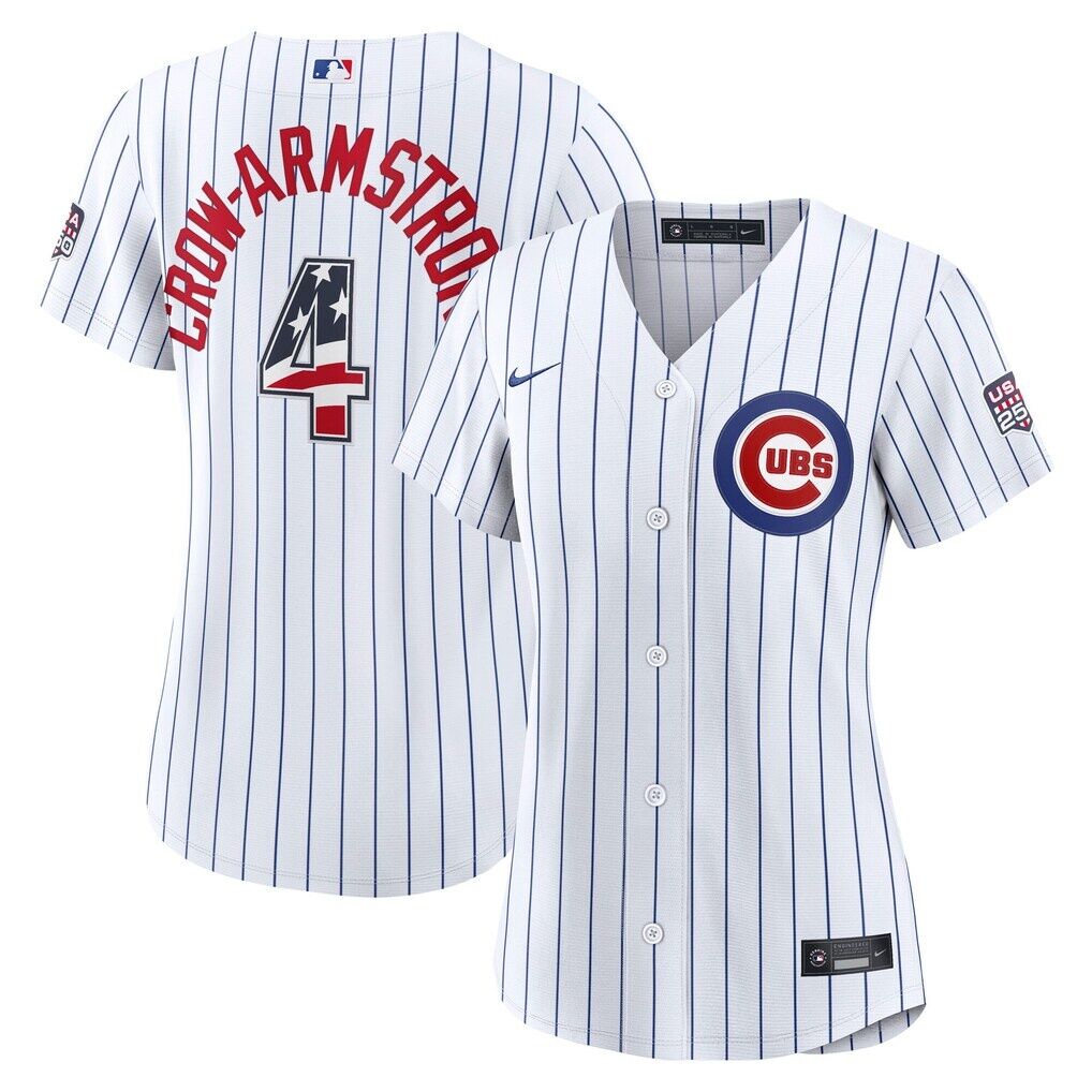 Fourth of July Women's Chicago Cubs Pete Crow-Armstrong Nike White USA 250 Stadium Jersey