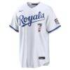 Fourth of July Kansas City Royals Bobby Witt Jr. Nike White USA 250 Stadium Jersey - - Side View