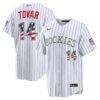 Fourth of July Colorado Rockies Ezequiel Tovar Nike White USA 250 Stadium Jersey - - Front View
