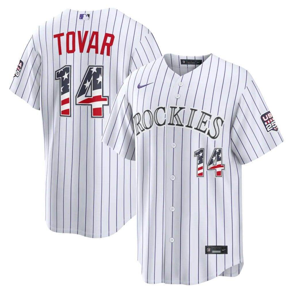 Fourth of July Colorado Rockies Ezequiel Tovar Nike White USA 250 Stadium Jersey