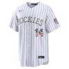 Fourth of July Colorado Rockies Ezequiel Tovar Nike White USA 250 Stadium Jersey - - Side View