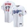 Fourth of July Los Angeles Dodgers Shohei Ohtani Nike White USA 250 Stadium Jersey - - Front View