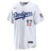 Fourth of July Los Angeles Dodgers Shohei Ohtani Nike White USA 250 Stadium Jersey - - Side View